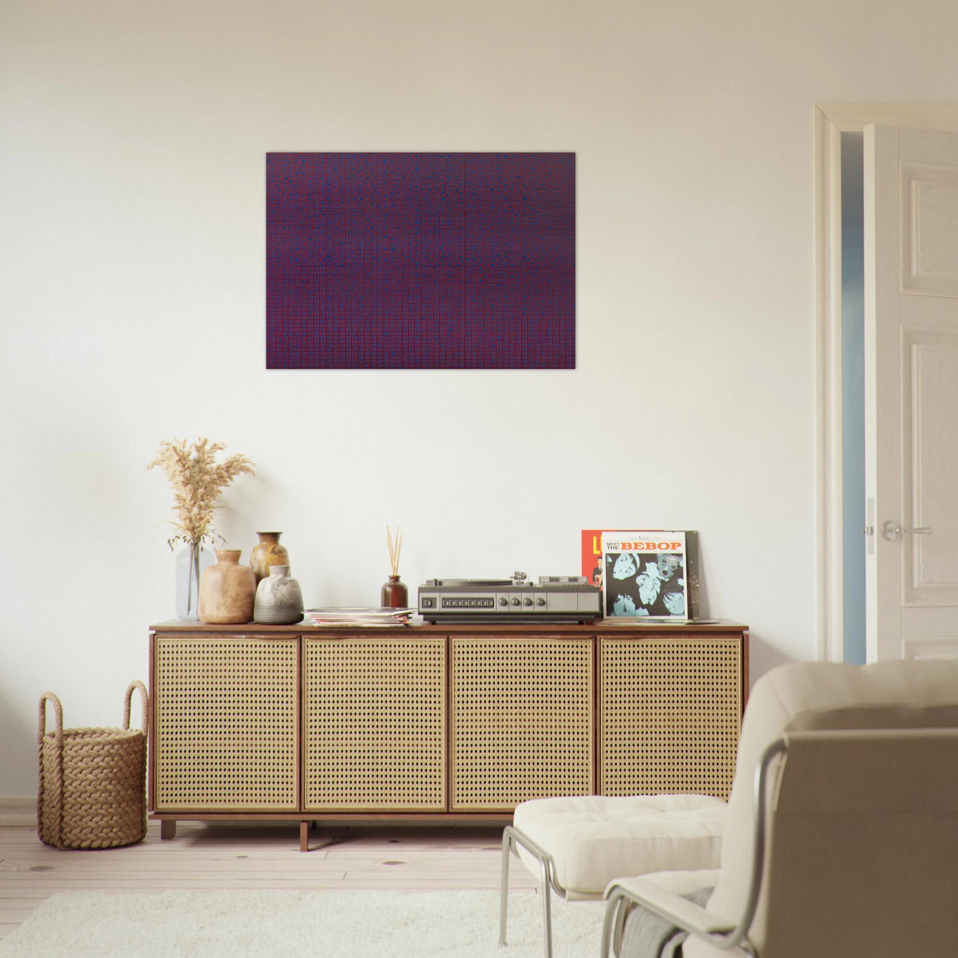 4 trames 22°5, 45°, 67°5, 90° - 1969 - Francois Morellet Brushed Aluminum Print - 70x100 cm / 28x40 inches | Francois Morellet Aluminum Print | Francois Morellet Prints