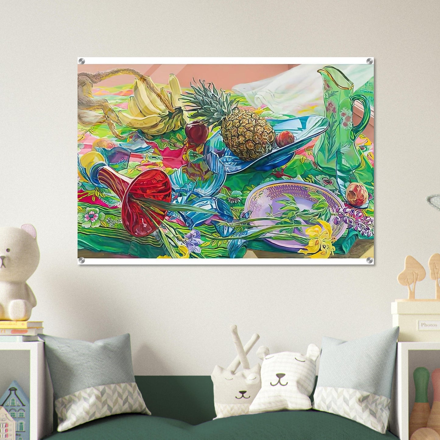 MONKEY BUSINESS 2005 - Janet Fish Acrylic Print - 70x100 cm / 28x40″ inches