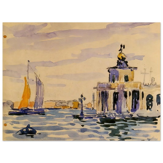 Henri-Edmond Cross - La Dogana  75x100 cm / 30x40inches Fine Art Poster