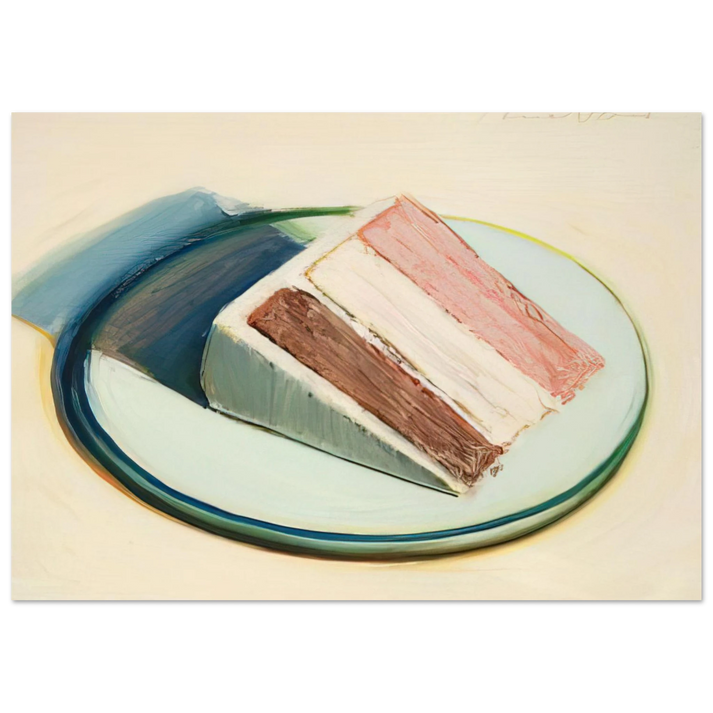 Wayne Thiebaud - Cake Slice - 1979 Wall Art - 30x40 cm / 12x16 inches - Fine Art Poster - -