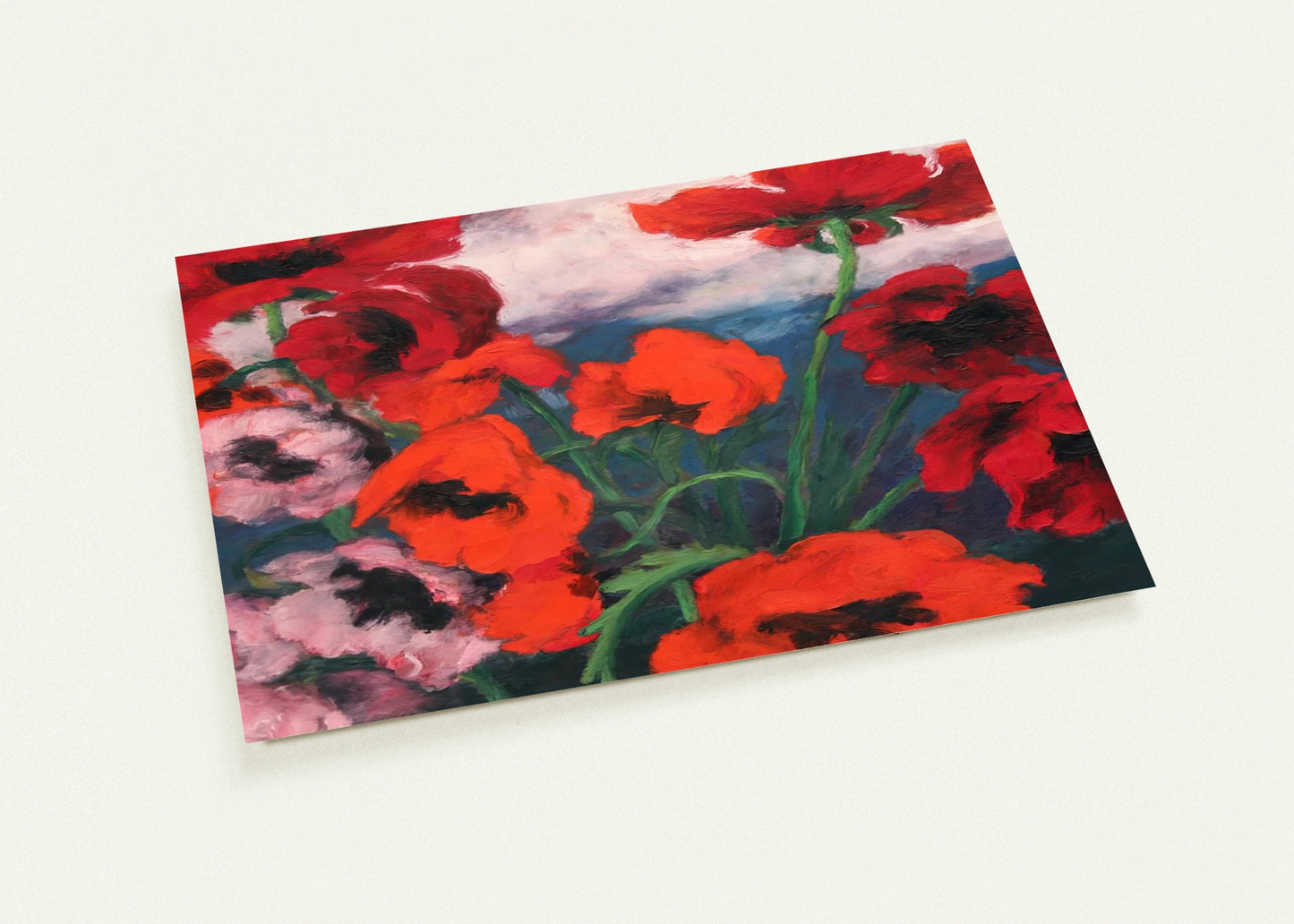 Large Poppies By Emil Nolde Pack of 10 Post Cards | Emil Nolde Post Cards | A6 (10.5 x 14.8 cm) - 4.1 x 5.8 inches