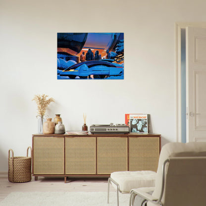 Syd Mead - Syd Mead Brushed Aluminum Print - 70x100 cm / 28x40 inches | Syd Mead Aluminum Print | Syd Mead Prints