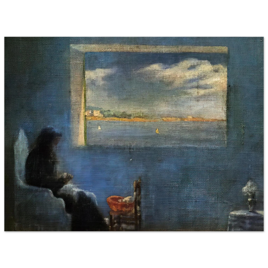 Salvador Dali - PORTRAIT OF GRANDMOTHER ANA SEWING  75x100 cm / 30x40inches Fine Art Poster