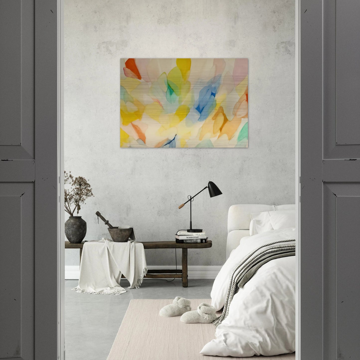 Lord of the Rainbow - Alice Baber Brushed Aluminum Print - 70x100 cm / 28x40 inches | Alice Baber Aluminum Print | Alice Baber Prints