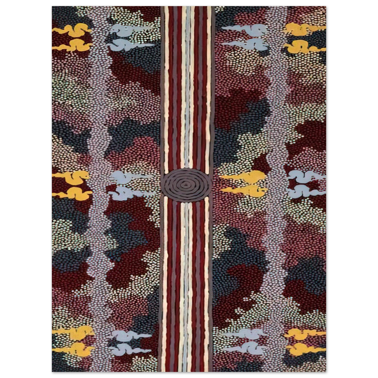 Clifford Possum Tjapaltjarri - Corkwood Dreaming - 1996  75x100 cm / 30x40inches Fine Art Poster