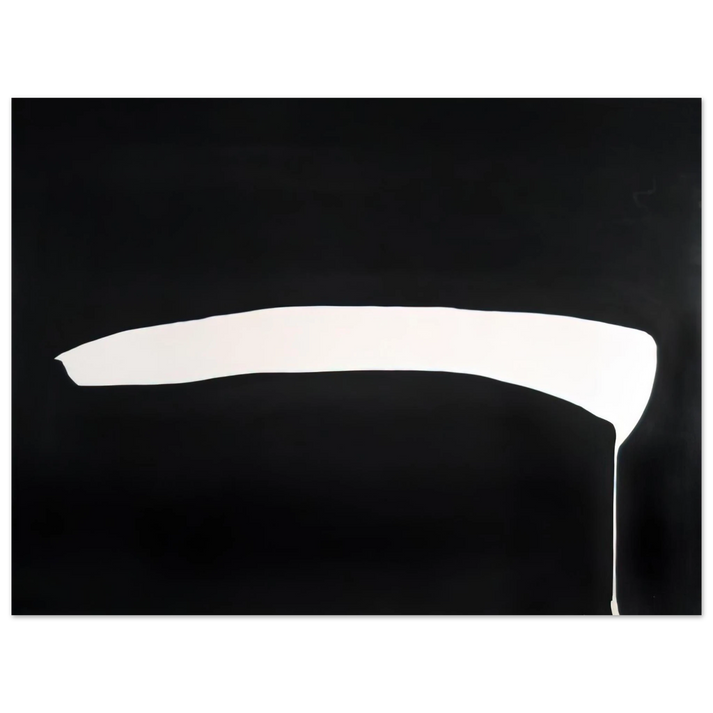 Jiro Yoshihara - White Line on Black - 1968  75x100 cm / 30x40inches Fine Art Poster