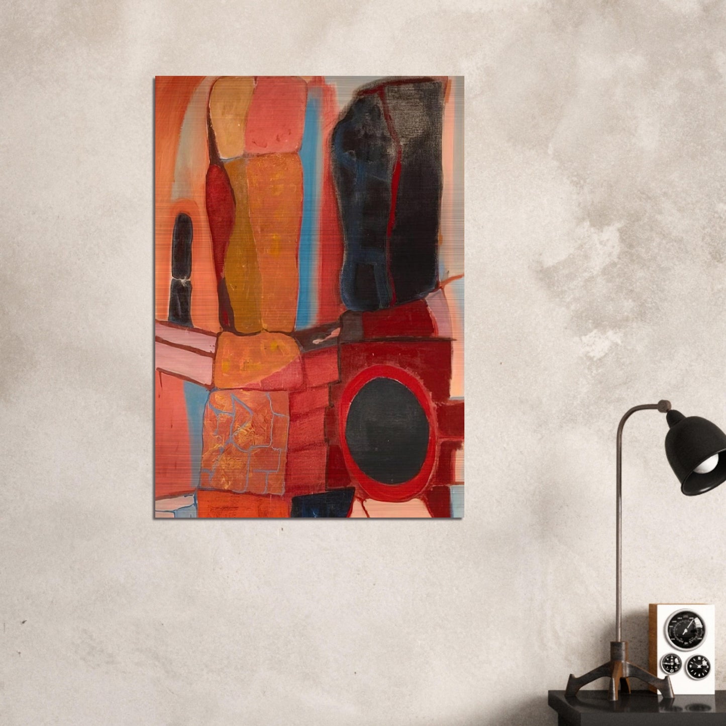 Rock Totems - 1948 - John Ferren Brushed Aluminum Print - 70x100 cm / 28x40 inches | John Ferren Aluminum Print | John Ferren Prints