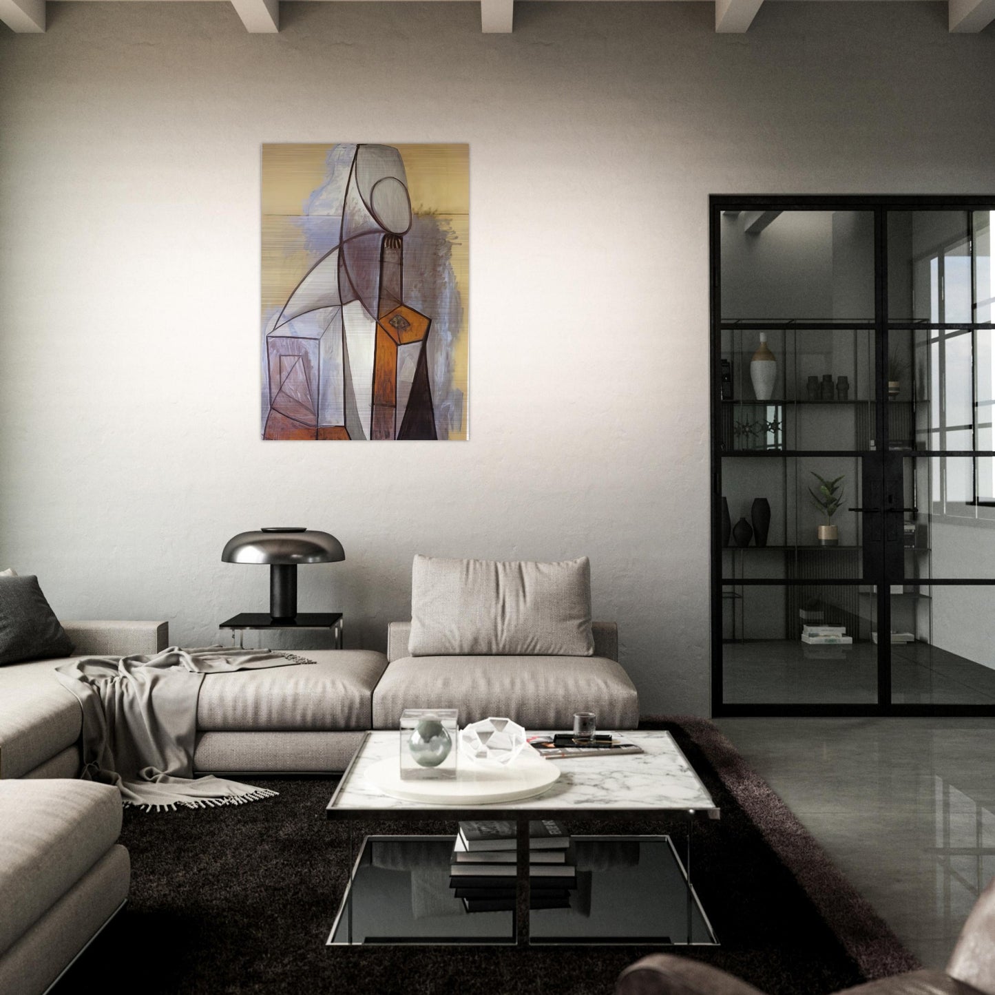 Composition - 1946 - Pablo Picasso Brushed Aluminum Print - 70x100 cm / 28x40 inches | Pablo Picasso Aluminum Print | Pablo Picasso Prints