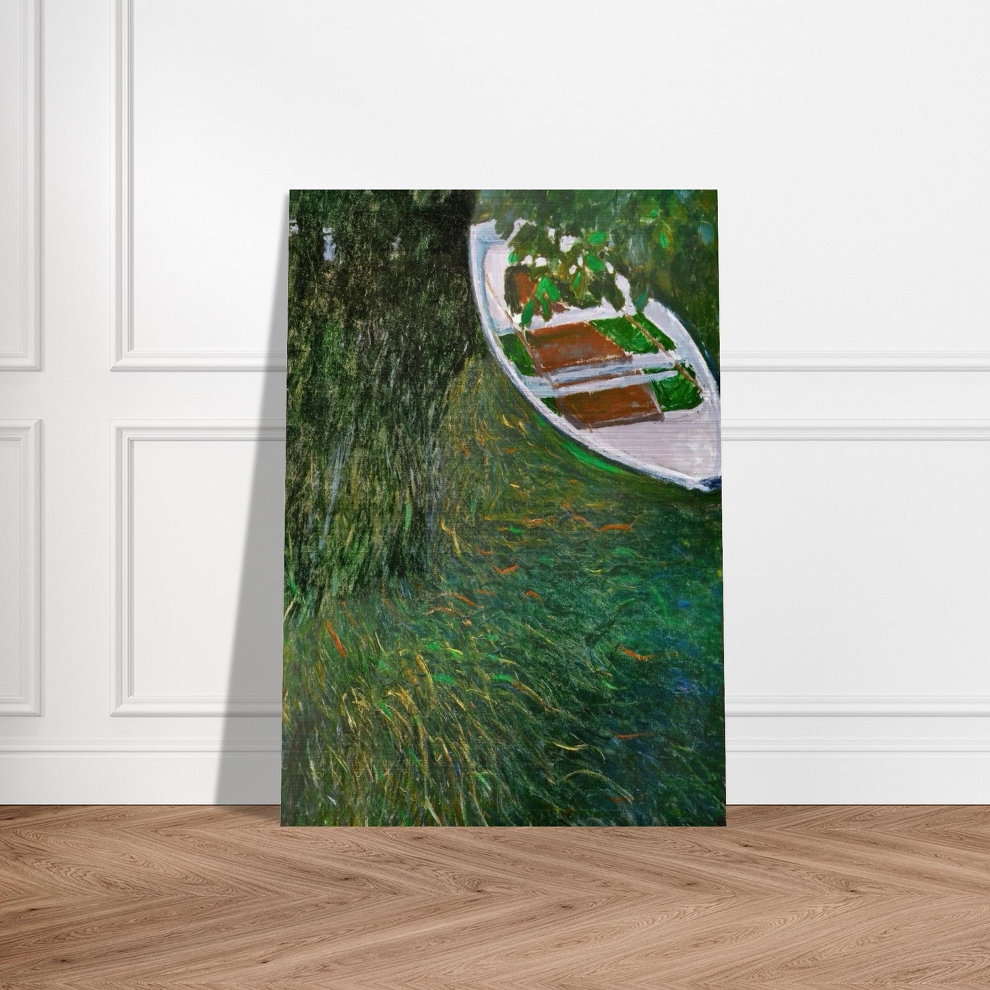 The Row Boat - claude monet Brushed Aluminum Print - 70x100 cm / 28x40 inches | claude monet Aluminum Print | claude monet Prints