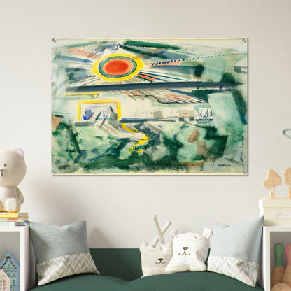 Sunset - 1922 - John Marin Acrylic Print - 70x100 cm / 28x40″ inches | John Marin Wall Art | John Marin Prints