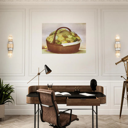 FRUIT BASKET - Fernando Botero Brushed Aluminum Print - 70x100 cm / 28x40 inches | Fernando Botero Aluminum Print | Fernando Botero Prints