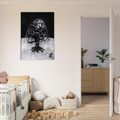TWON TREE - MC Escher Brushed Aluminum Print - 70x100 cm / 28x40 inches | MC Escher Aluminum Print | MC Escher Prints