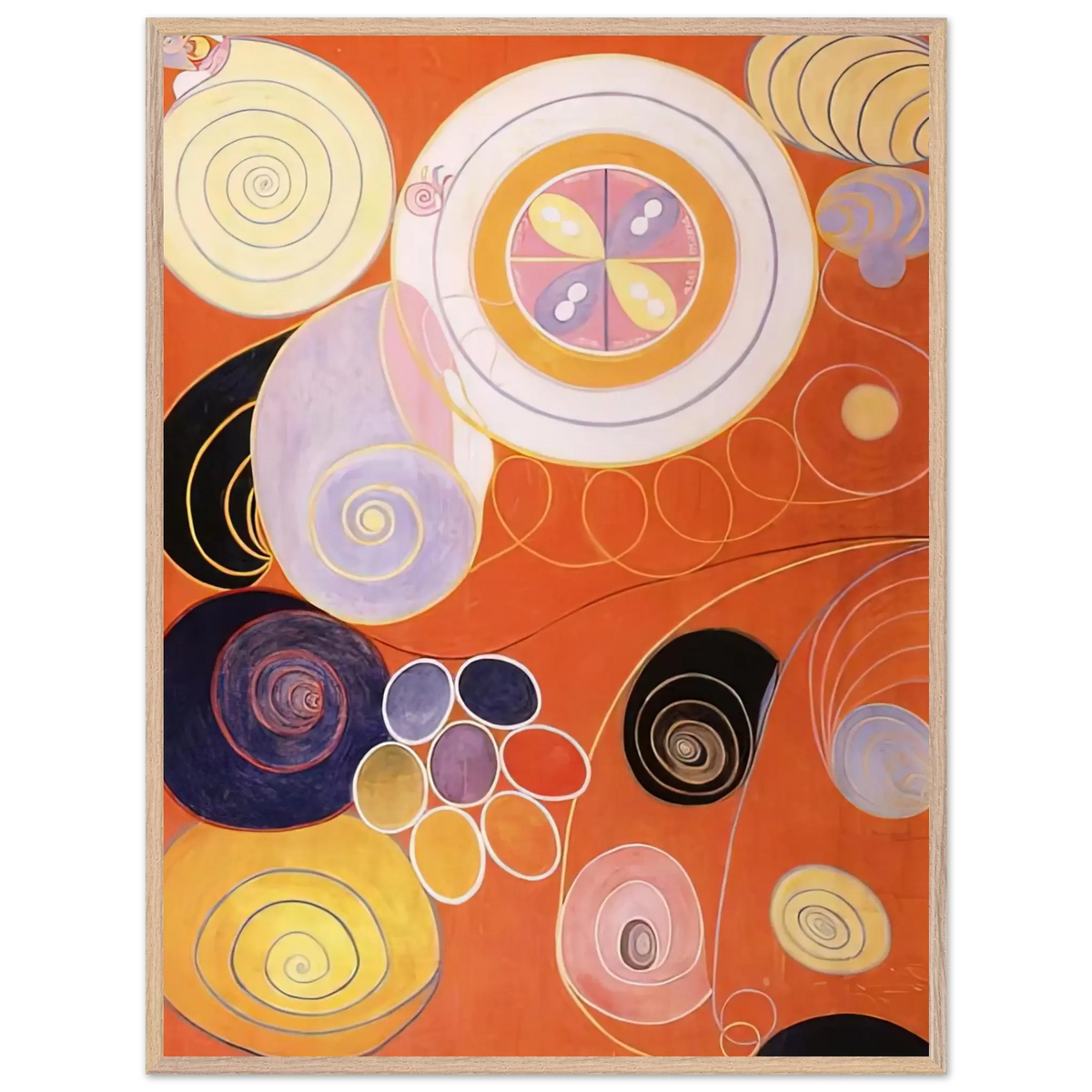 Hilma af Klint - THEY TENS MAINSTAY IV 1907 Wall art - 70x100 cm / 28x40 inches - Premium Wooden Framed Poster With Fine Art Paper - Wood frame