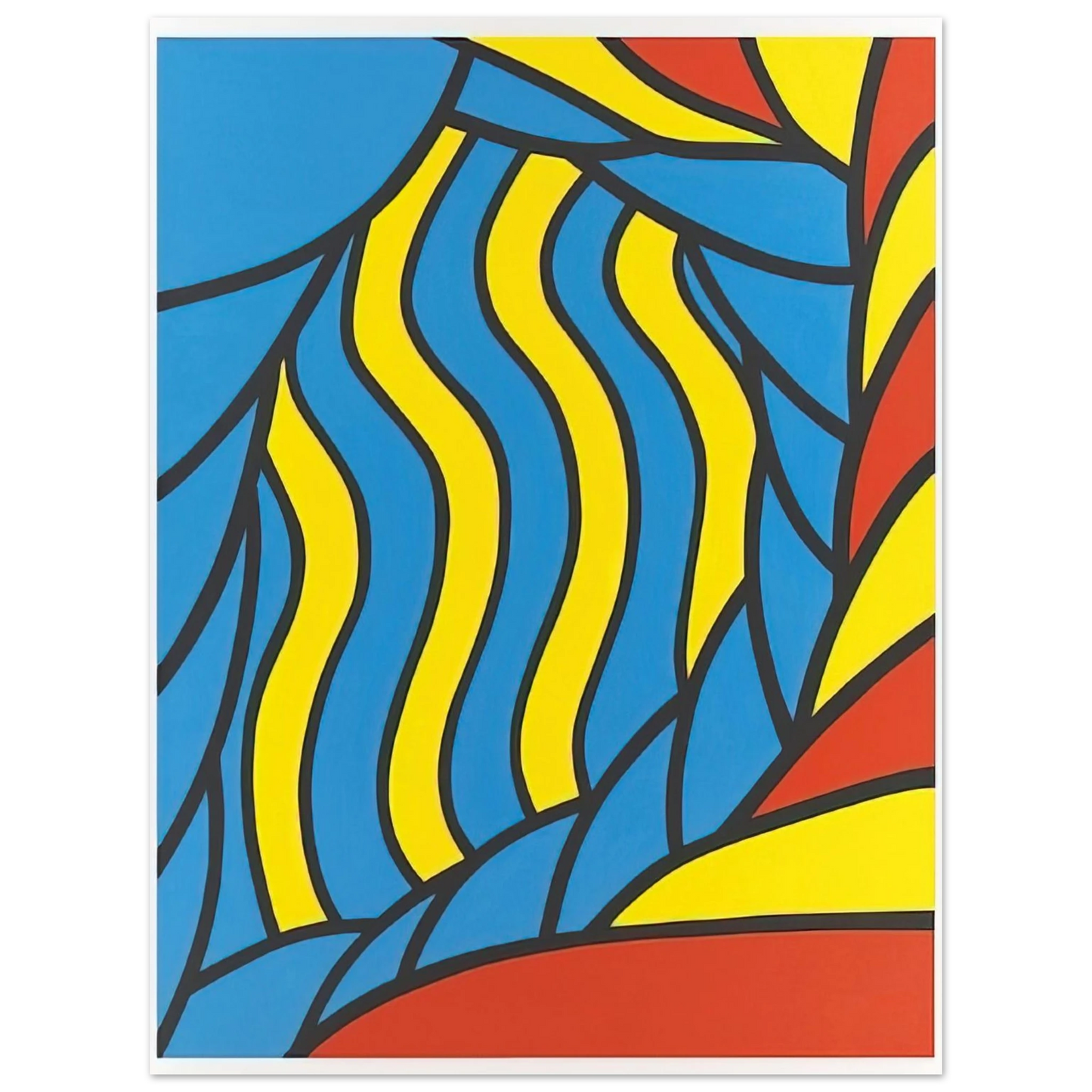 Nicholas Krushenick - Flying Circus - 1965  75x100 cm / 30x40inches Fine Art Poster