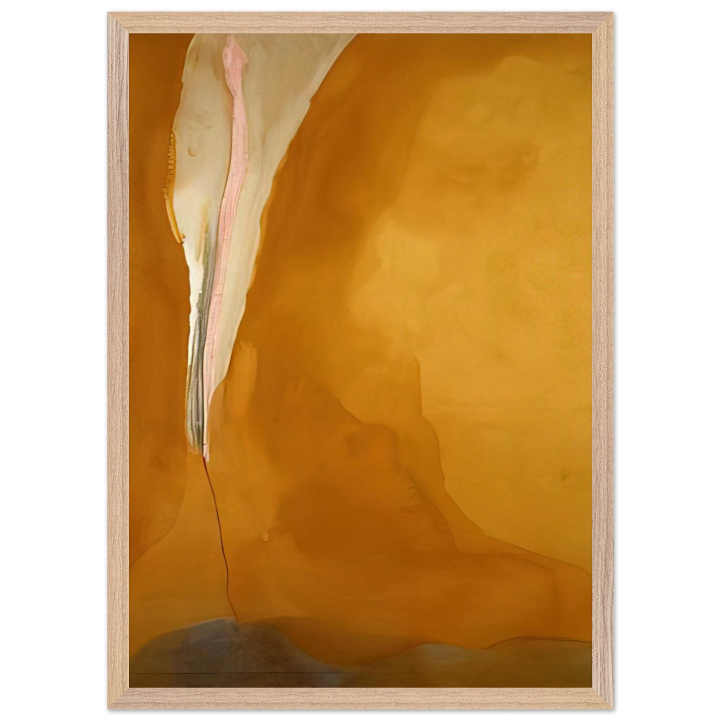 Helen Frankenthaler - Coral Wedge - 1972 Wall art - 50x70 cm / 20x28 inches - Premium Wooden Framed Poster With Fine Art Paper-canvas - Wood frame