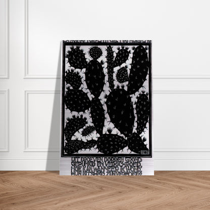 EMBLEMATA CACTUS - MC Escher Brushed Aluminum Print - 70x100 cm / 28x40 inches | MC Escher Aluminum Print | MC Escher Prints