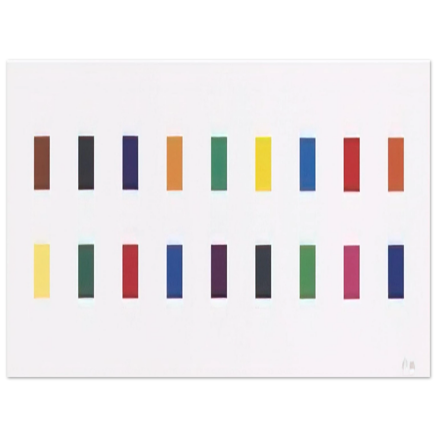 Ellsworth Kelly - 18 Colors  Cincinnati   75x100 cm / 30x40inches Fine Art Poster