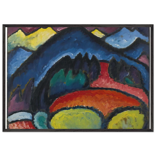 OBERSTDORF MOUNTAINS 1912 - Alexej von Jawlensky 70x100 cm / 28x40 inches Framed Art Print – Black Wooden Frame