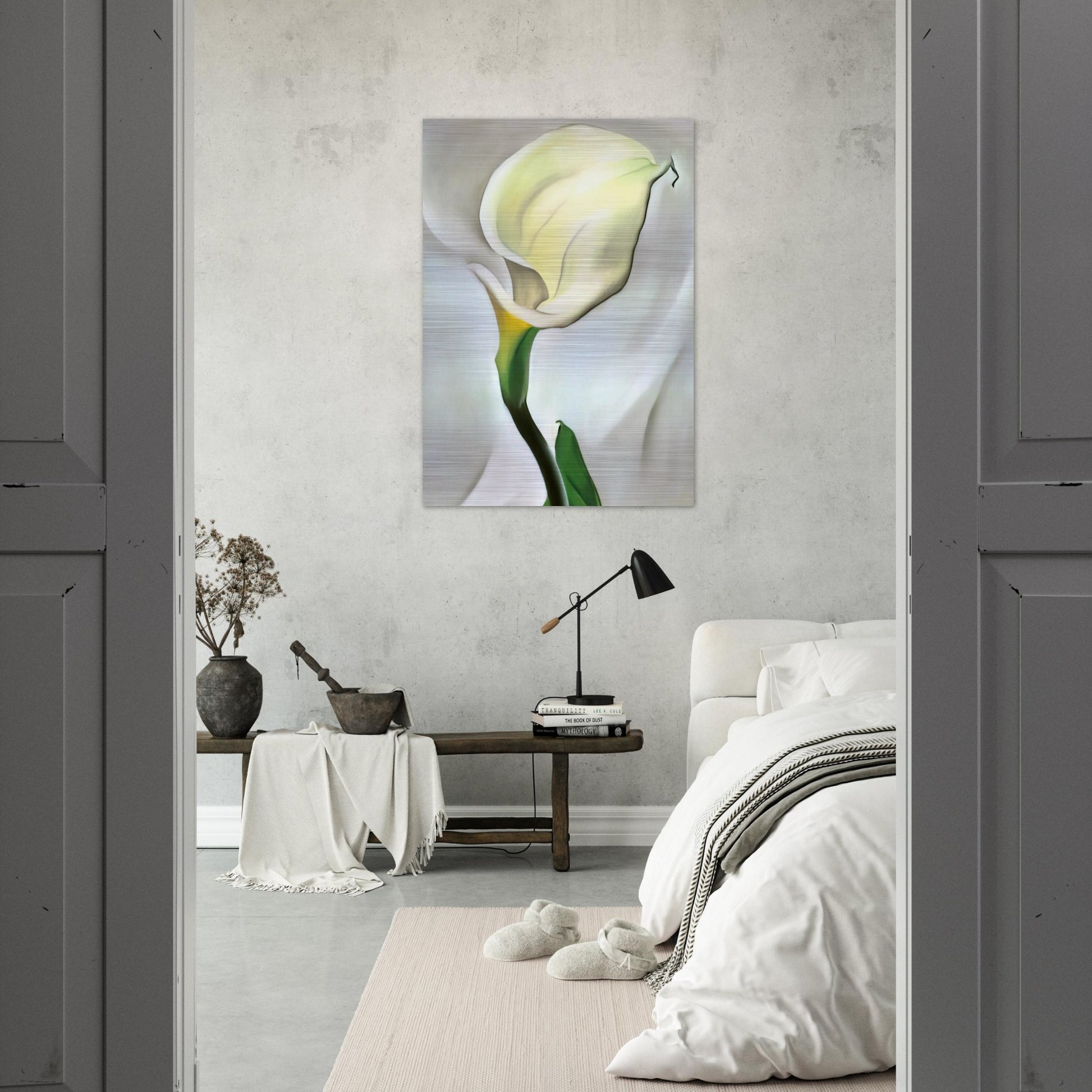 Calla Lily Turned Away - Georgia O'Keeffe Brushed Aluminum Print - 70x100 cm / 28x40 inches | Georgia O'Keeffe Aluminum Print | Georgia O'Keeffe Prints