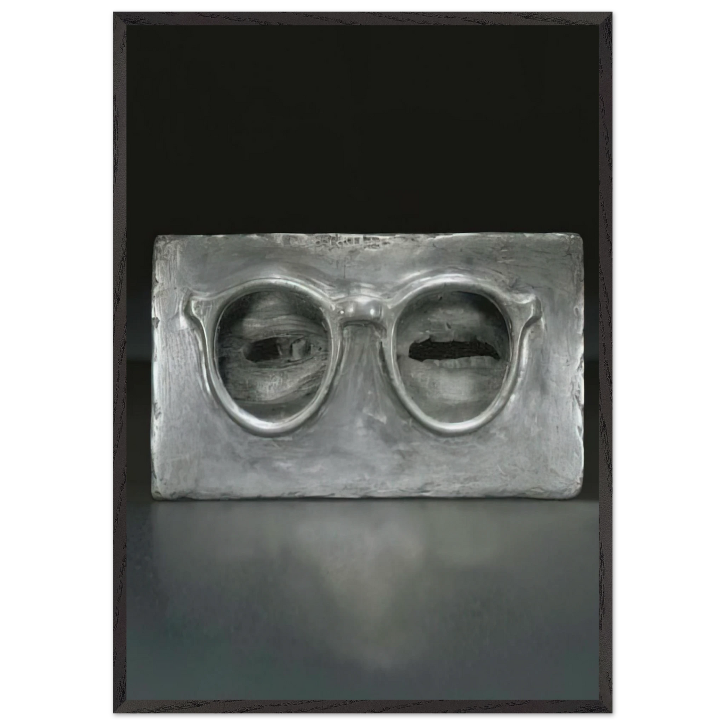 THE CRITIC SEES - Jasper Johns 70x100 cm / 28x40 inches Framed Art Print – Black Wooden Frame