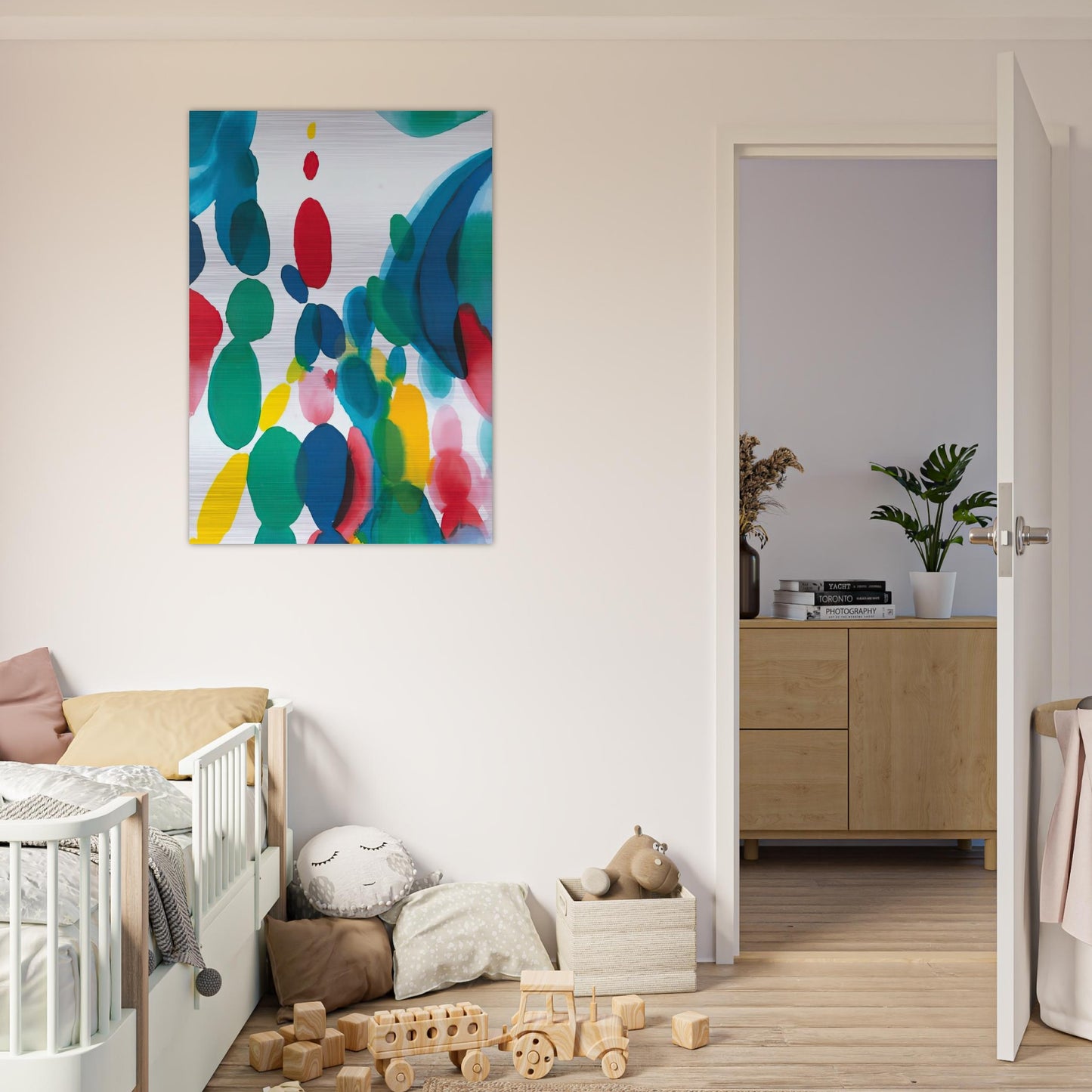 Abstract Composition - Alice Baber Brushed Aluminum Print - 70x100 cm / 28x40 inches | Alice Baber Aluminum Print | Alice Baber Prints