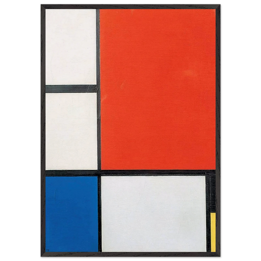 COMPOSITION 2 N2 - Piet Mondrian 70x100 cm / 28x40 inches Framed Art Print – Black Wooden Frame