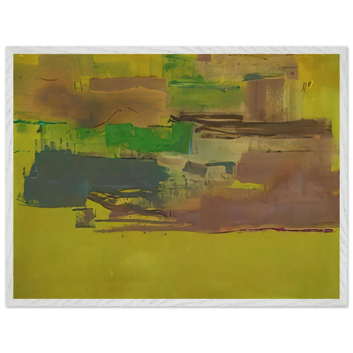 Helen Frankenthaler - August Deep - 1978 Wall art - 60x80 cm / 24x32 inches - Premium Wooden Framed Poster With Fine Art Paper-canvas - Wood frame
