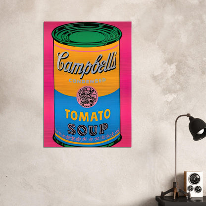 Campbell's Soup Can  - Andy Warhol Brushed Aluminum Print - 70x100 cm / 28x40 inches | Andy Warhol Aluminum Print | Andy Warhol Prints