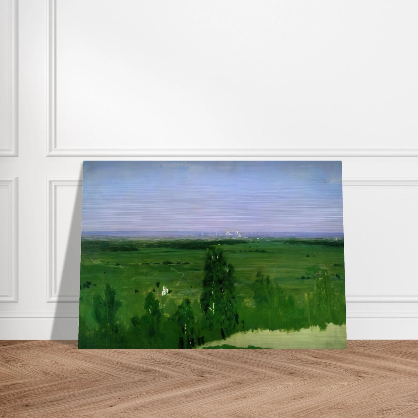 View on Moscow from Sparrow Hills - Arkhyp Kuindzhi Brushed Aluminum Print - 70x100 cm / 28x40 inches | Arkhyp Kuindzhi Aluminum Print | Arkhyp Kuindzhi Prints