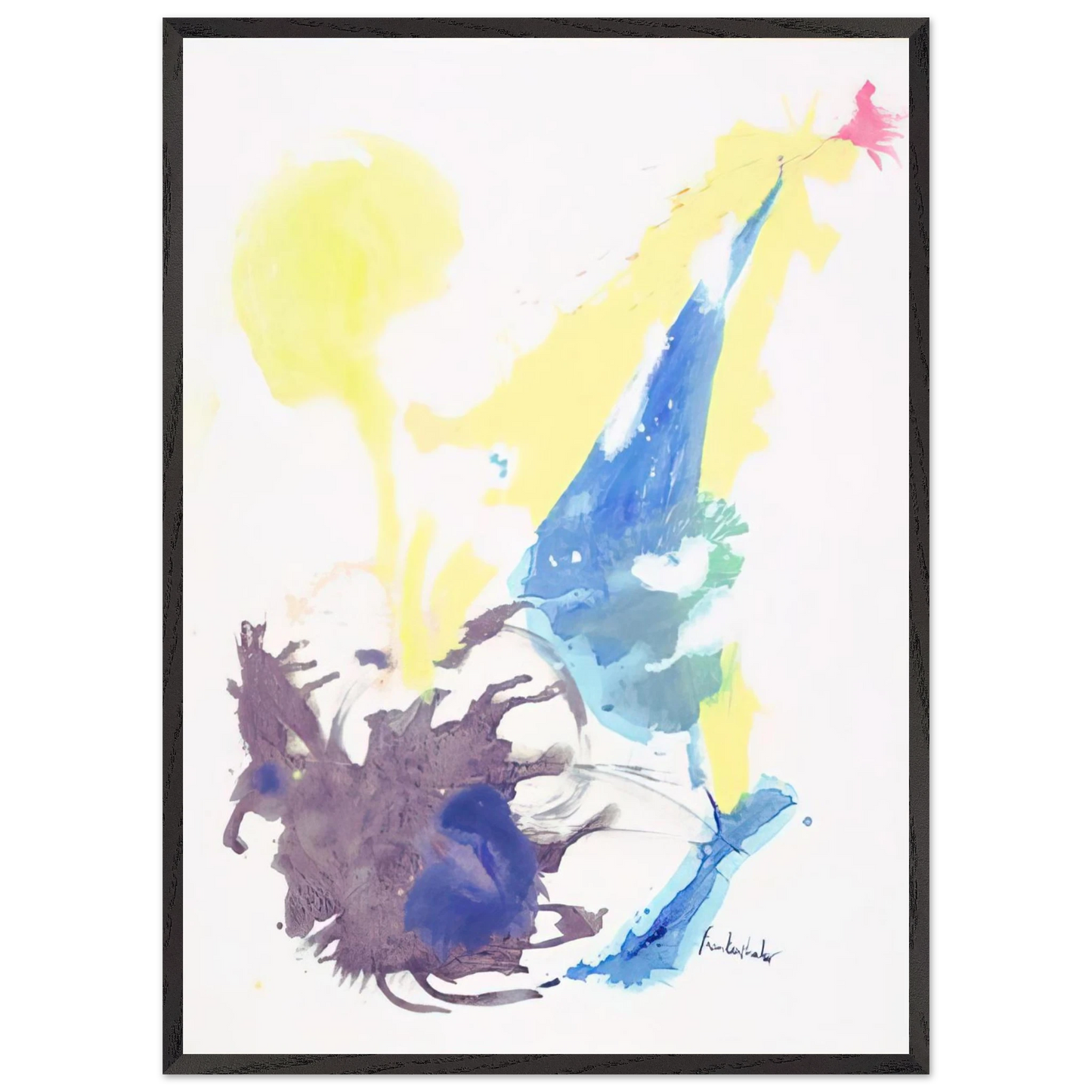 Helen Frankenthaler - Moving Day - 1961 Wall art - 60x80 cm / 24x32 inches - Premium Wooden Framed Poster With Fine Art Paper-canvas - White frame