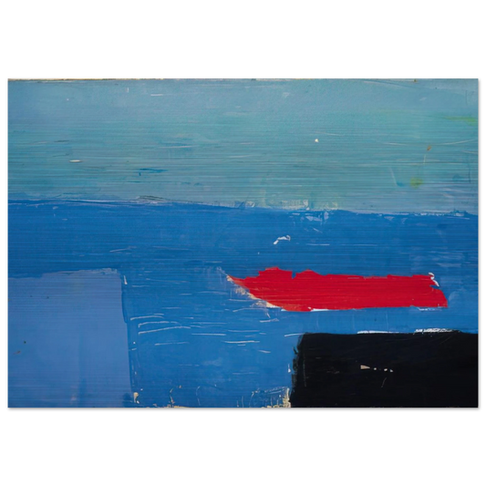 Bâteau - Lyrical Abstraction - Nicolas de Stael Brushed Aluminum Print - 70x100 cm / 28x40 inches | Nicolas de Stael Aluminum Print | Nicolas de Stael Prints