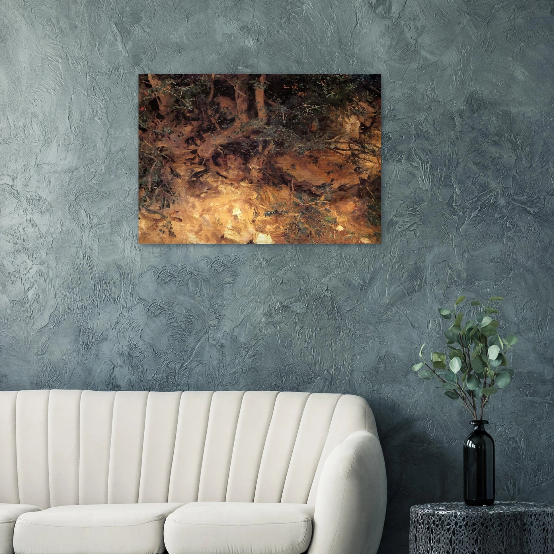 Valdemosa, Majorca Thistles and Herbage on a Hillside - John Singer Sargent Brushed Aluminum Print - 70x100 cm / 28x40 inches | John Singer Sargent Aluminum Print | John Singer Sargent Prints