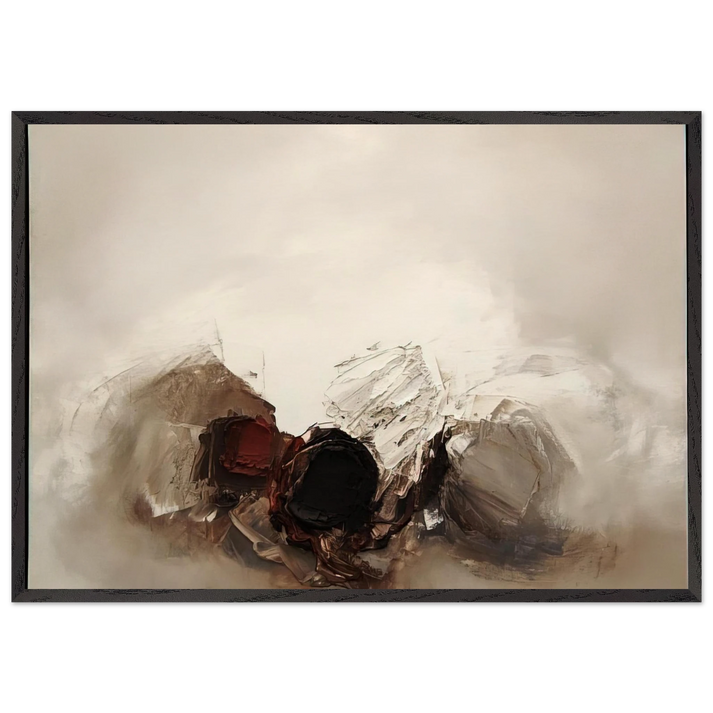 N 300 1960 - Luis Feito 70x100 cm / 28x40 inches Framed Art Print – Black Wooden Frame