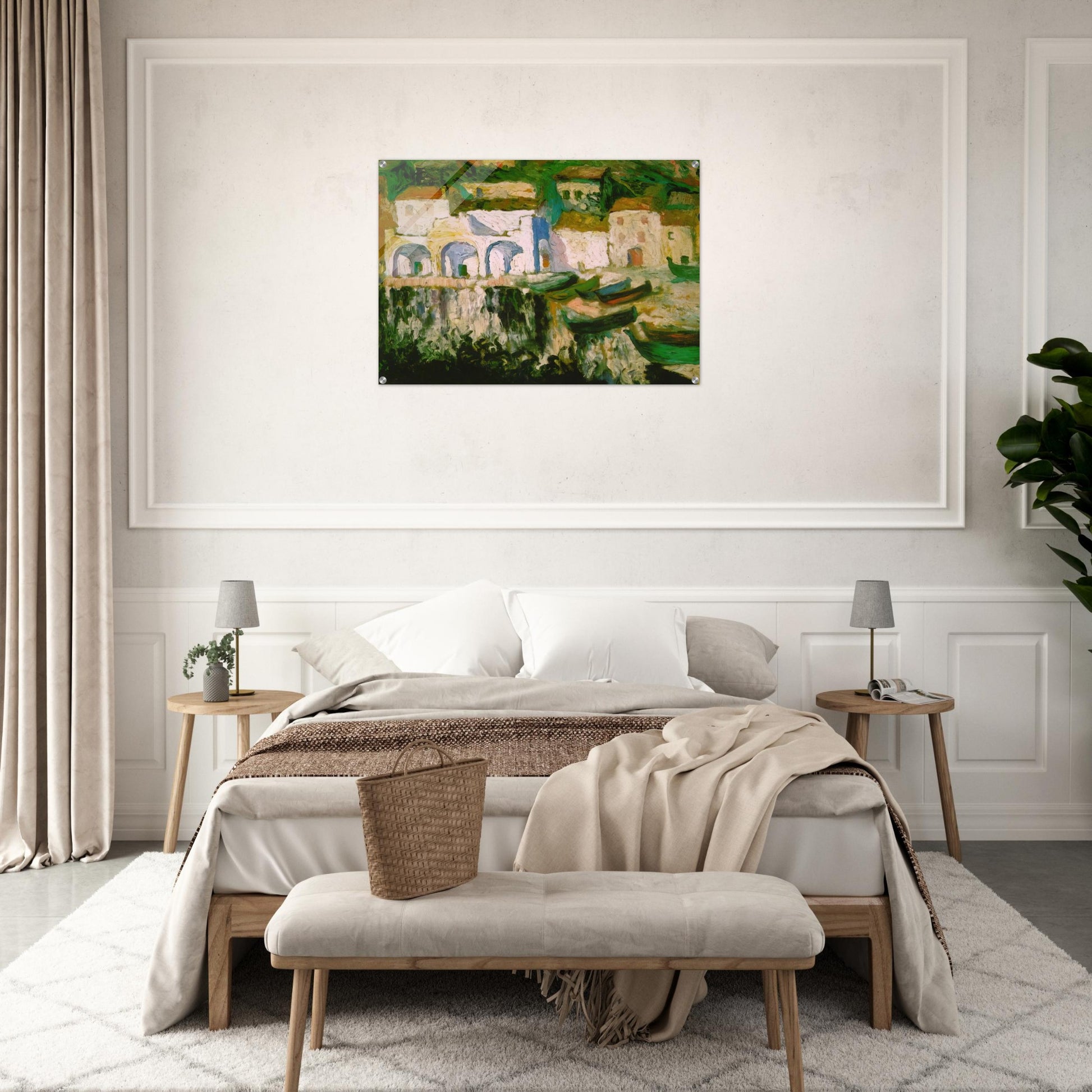 VIEW OF PORTDOGUE PORT ALUGER - Salvador Dali Acrylic Print - 70x100 cm / 28x40″ inches