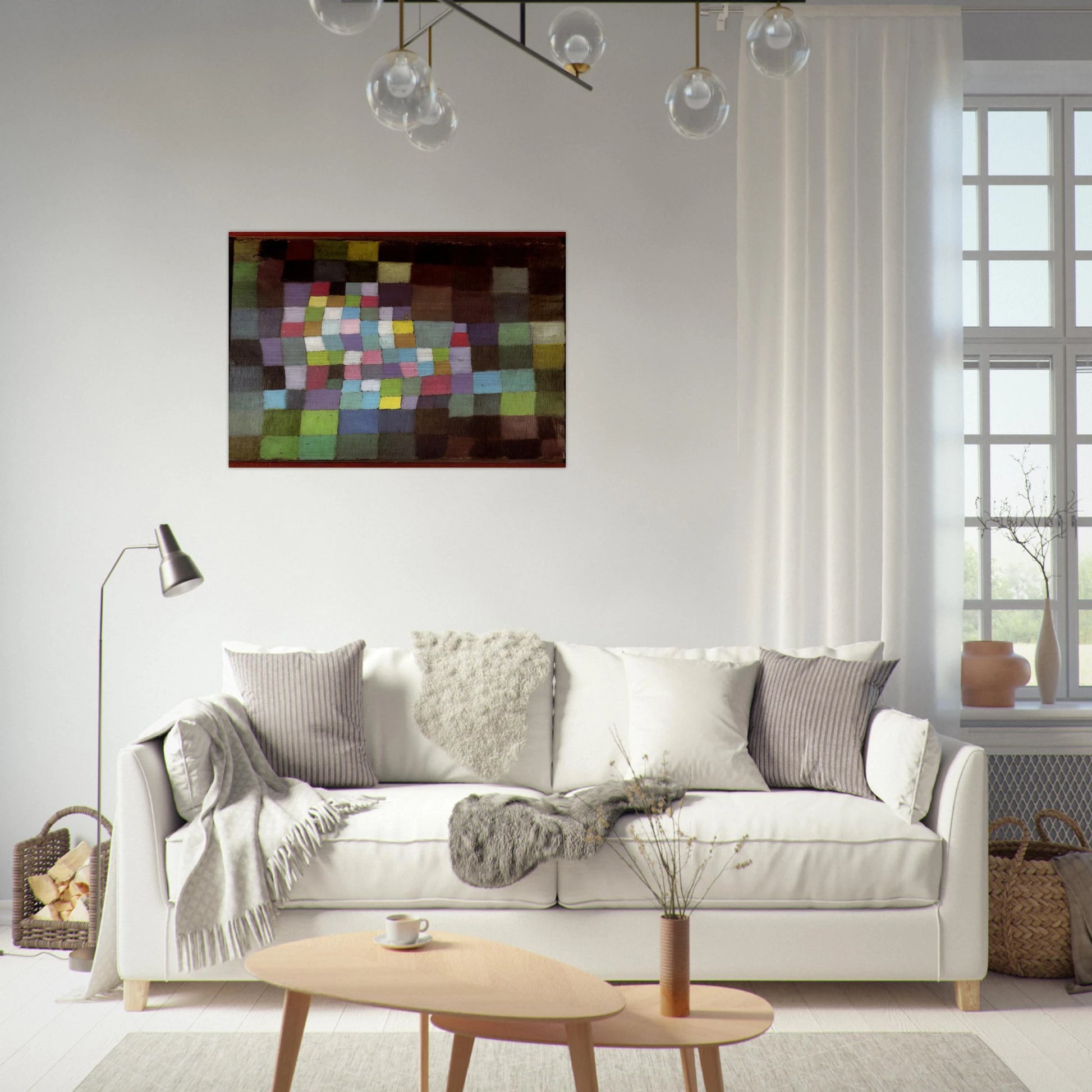 ABSTRACTION WITH REFERENCE TO A FLOWERING TREE 1925 - Paul Klee Brushed Aluminum Print - 70x100 cm / 28x40 inches | Paul Klee Aluminum Print | Paul Klee Prints