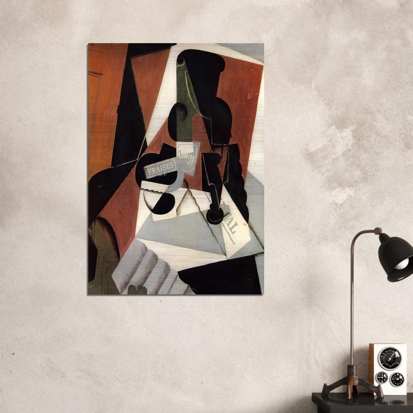 STRAWBERRY JAM 1917 - Juan Gris Brushed Aluminum Print - 70x100 cm / 28x40 inches | Juan Gris Aluminum Print | Juan Gris Prints