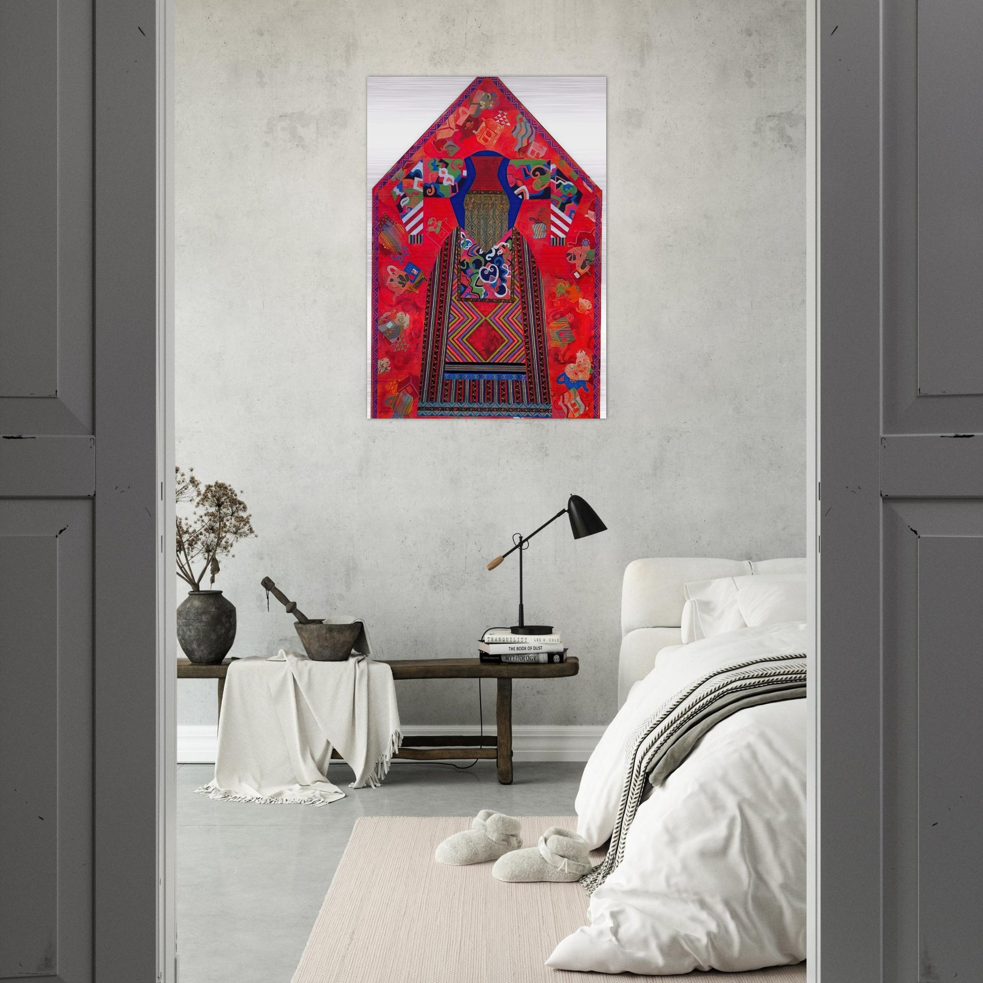 The Poet - Feminist Art, PD Pattern and Decoration - Miriam Schapiro Brushed Aluminum Print - 70x100 cm / 28x40 inches | Miriam Schapiro Aluminum Print | Miriam Schapiro Prints