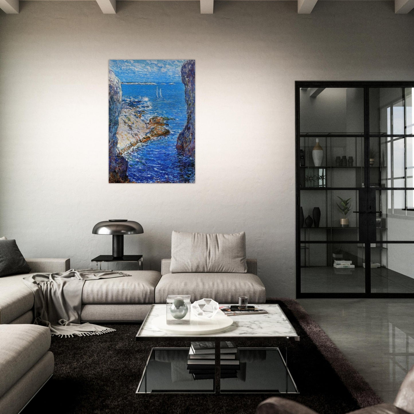 An Isles of Shoals Day - Childe Hassam Brushed Aluminum Print - 70x100 cm / 28x40 inches | Childe Hassam Aluminum Print | Childe Hassam Prints