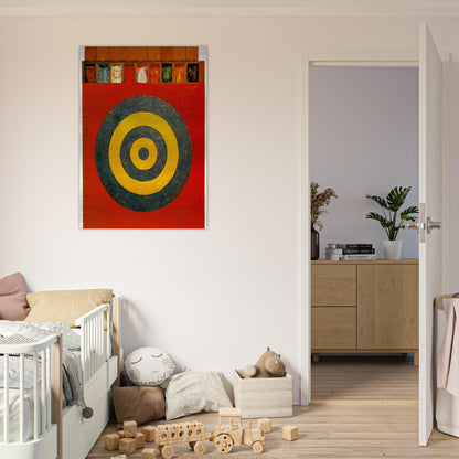 TARGET WITH PLASTER CASTS 1955 - Jasper Johns Brushed Aluminum Print - 70x100 cm / 28x40 inches | Jasper Johns Aluminum Print | Jasper Johns Prints