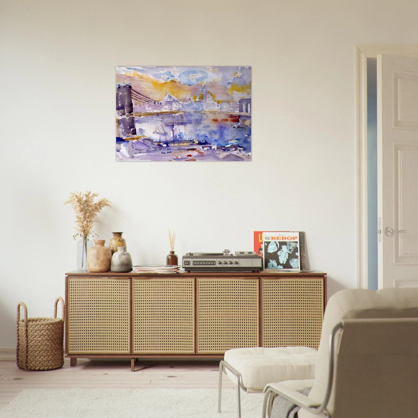 Brooklyn Bridge - 1912 - John Marin Brushed Aluminum Print - 70x100 cm / 28x40 inches | John Marin Aluminum Print | John Marin Prints