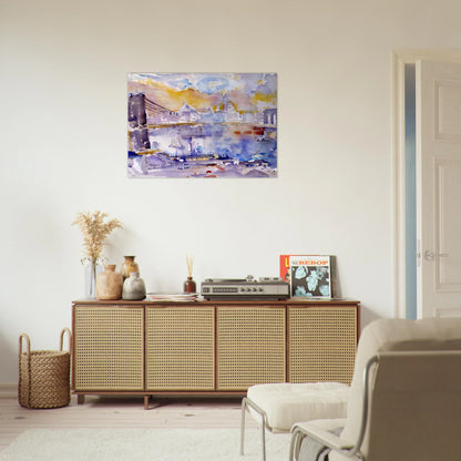 Brooklyn Bridge - 1912 - John Marin Brushed Aluminum Print - 70x100 cm / 28x40 inches | John Marin Aluminum Print | John Marin Prints