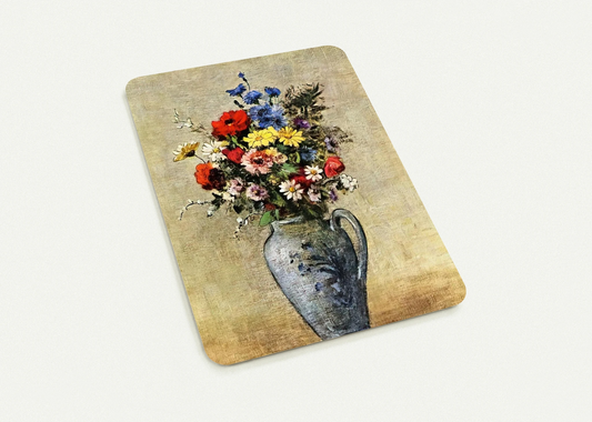 FLOWERS IN A VASE WITH ONE HANDLE By Odilon Redon Pack of 10 Post Cards | Odilon Redon Post Cards | A6 (10.5 x 14.8 cm) - 4.1 x 5.8 inches