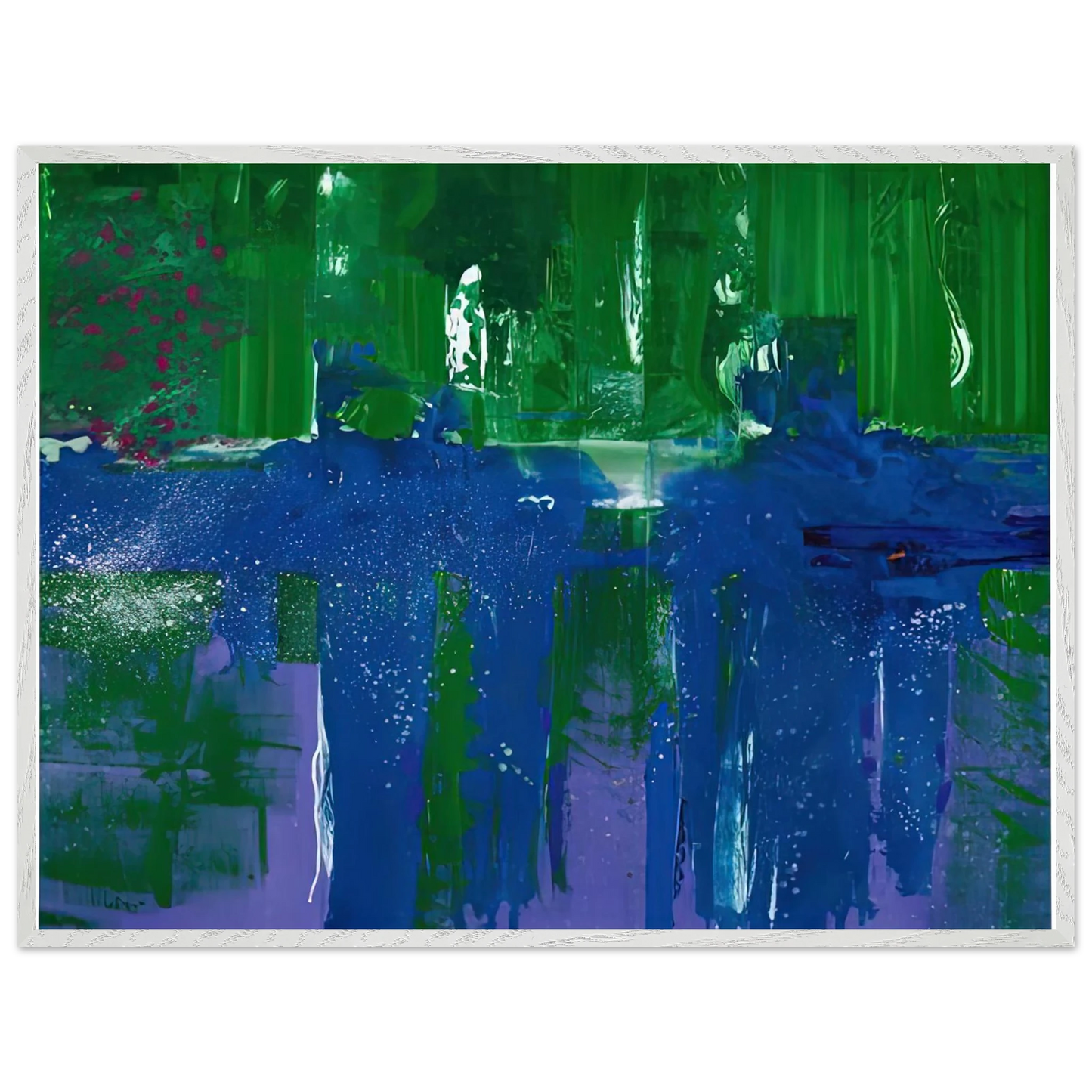Helen Frankenthaler - Grotto, 1990- Wall Art - 30x40 cm / 12x16 inches - Premium Wooden Framed Poster With Fine Art Paper-canvas - Black frame
