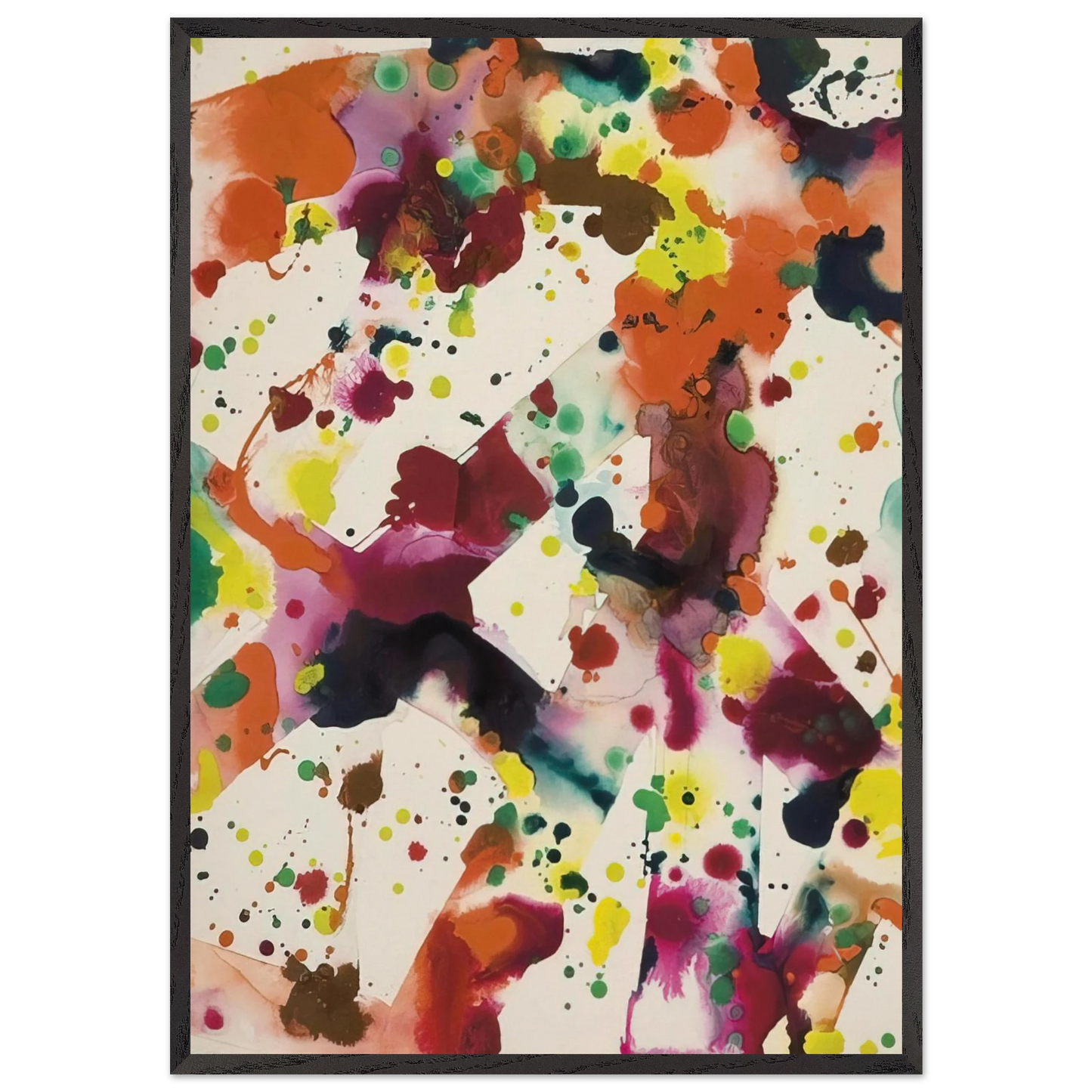 Untitled  SF72-027  - Sam Francis 70x100 cm / 28x40 inches Framed Art Print – Black Wooden Frame
