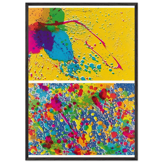 Morning Series - 1974 - Walasse Ting 70x100 cm / 28x40 inches Framed Art Print – Black Wooden Frame