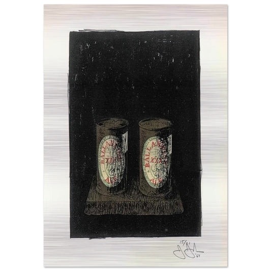 ALE CANS 1964 1 - Jasper Johns Brushed Aluminum Print - 70x100 cm / 28x40 inches | Jasper Johns Aluminum Print | Jasper Johns Prints