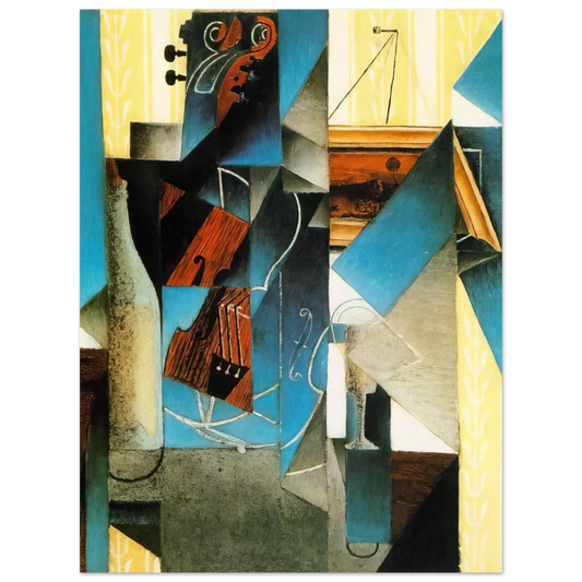 Juan Gris - VIOLIN AND PRINT 1913  75x100 cm / 30x40inches Fine Art Poster