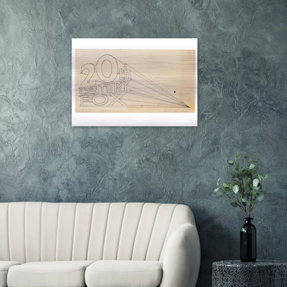 TRADEMARK STUDY 4 1962 - Edward Ruscha Brushed Aluminum Print - 70x100 cm / 28x40 inches | Edward Ruscha Aluminum Print | Edward Ruscha Prints
