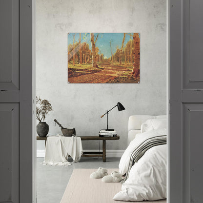 A Birch Grove - Arkhyp Kuindzhi Acrylic Print - 70x100 cm / 28x40″ inches | Arkhyp Kuindzhi Wall Art | Arkhyp Kuindzhi Prints