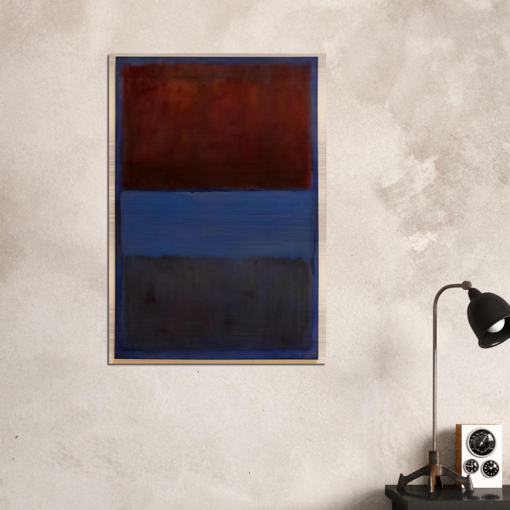 No.61 Rust and Blue - 1953 - Mark Rothko Brushed Aluminum Print - 70x100 cm / 28x40 inches | Mark Rothko Aluminum Print | Mark Rothko Prints